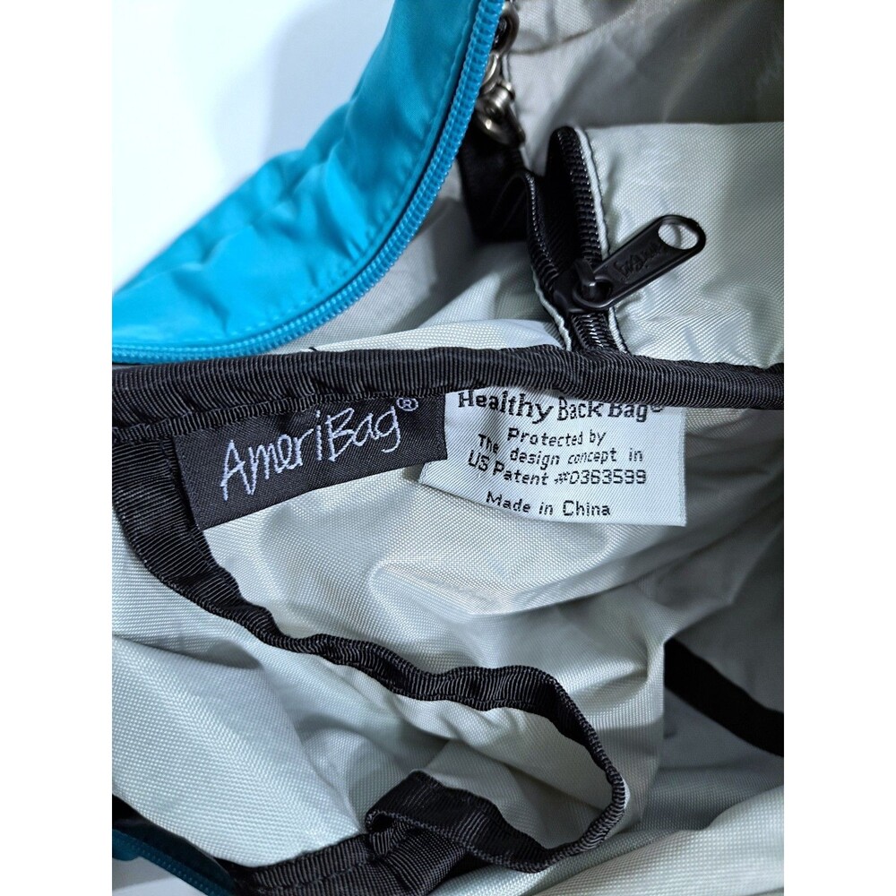 Ameribag Healthy Back Sling Pack Aqua Teal Blue Crossbody Bag Carry - Picture 8 of 9